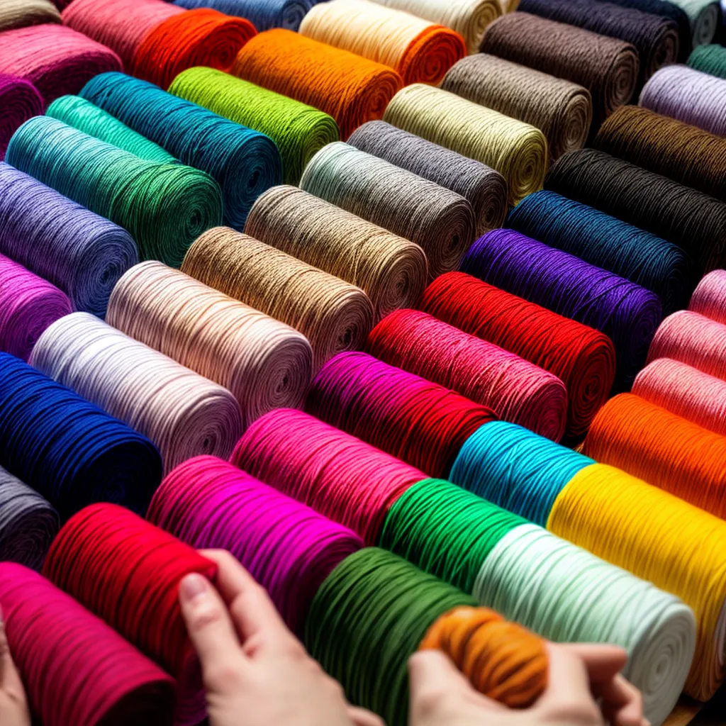 fios coloridos tecidos texturas artesanato