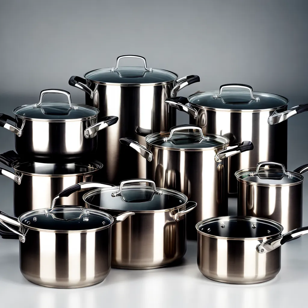 panelas aco inox reflexo cozinha