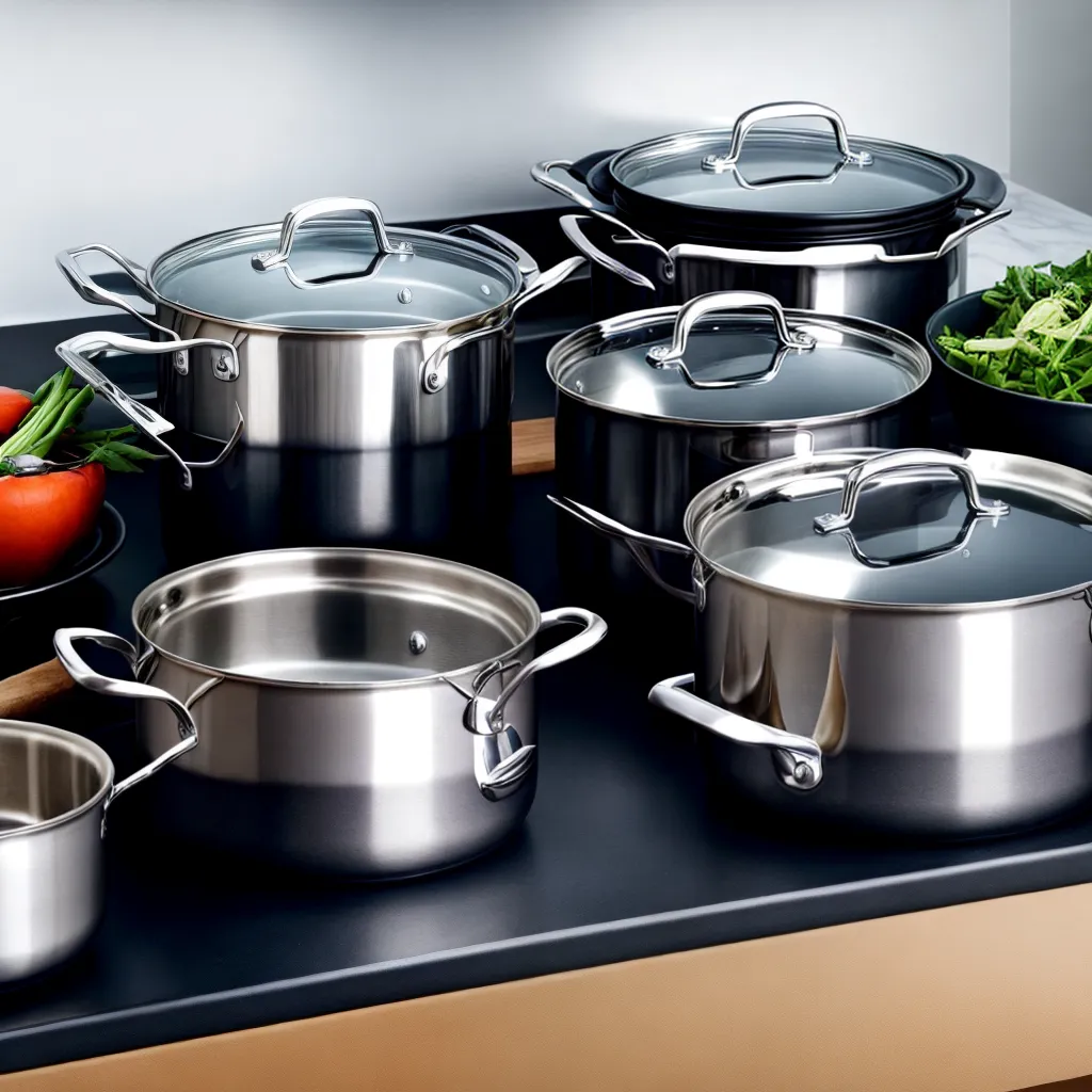panelas aco inox brilhantes cozinha 1