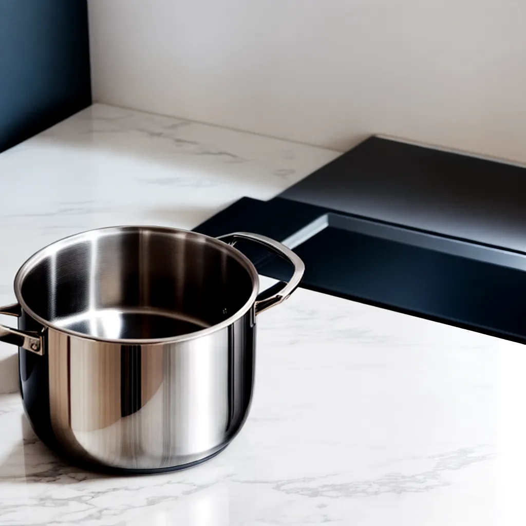 panela aco inox marmore branco