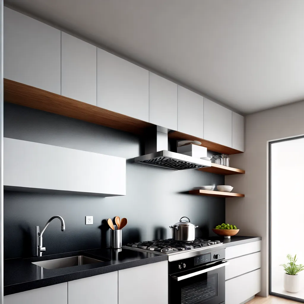 cozinha moderna pot rack aco