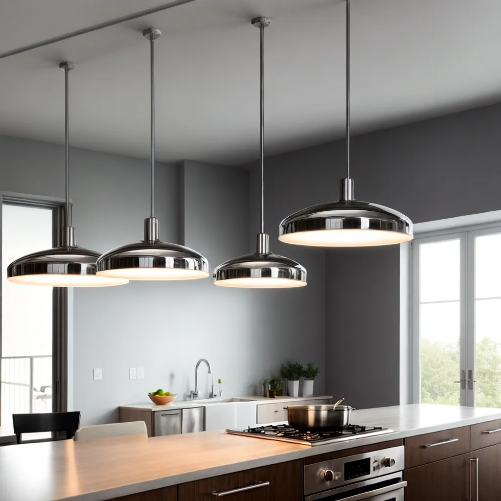 panelas aco inox luzes pendentes