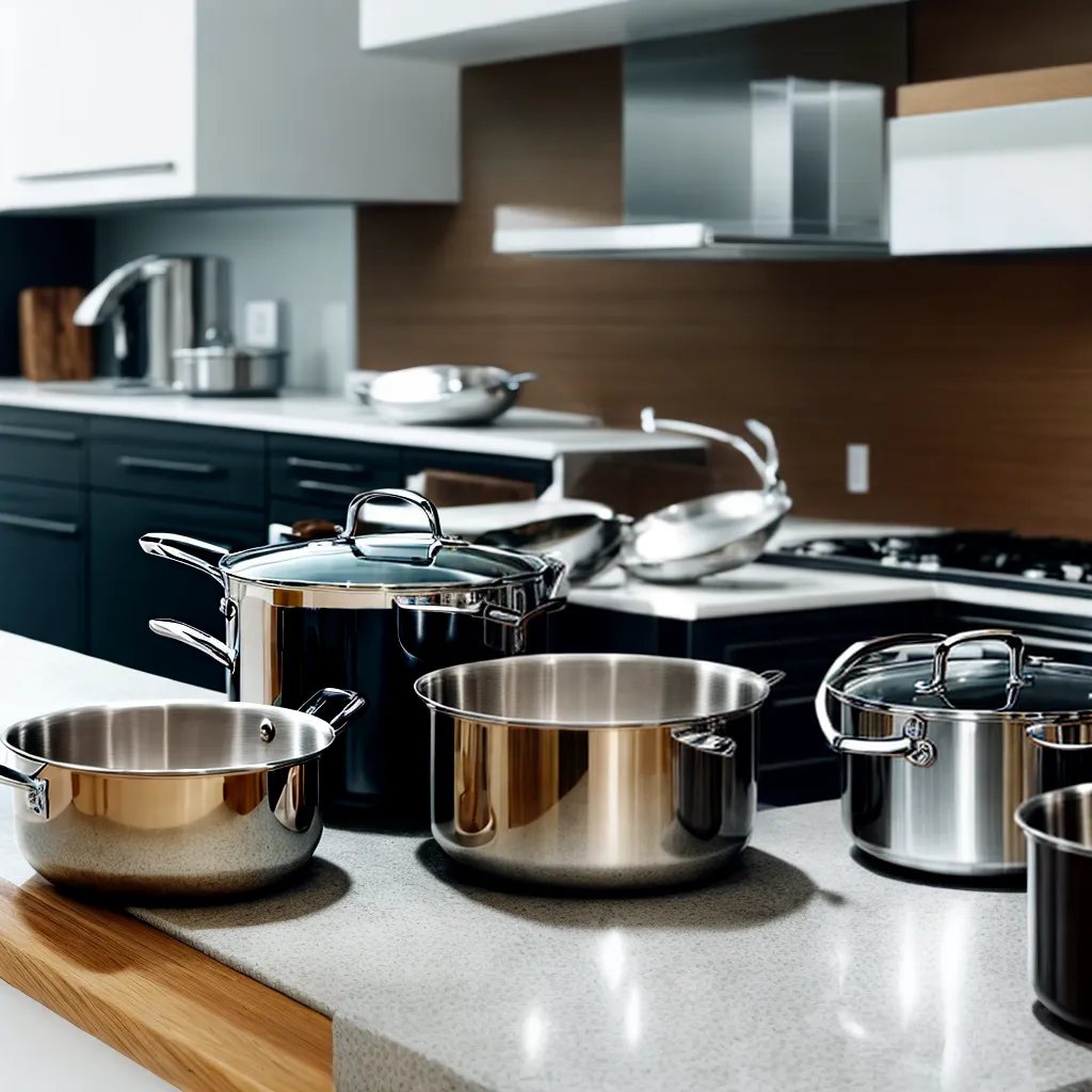 panelas aco inox cozinha elegante