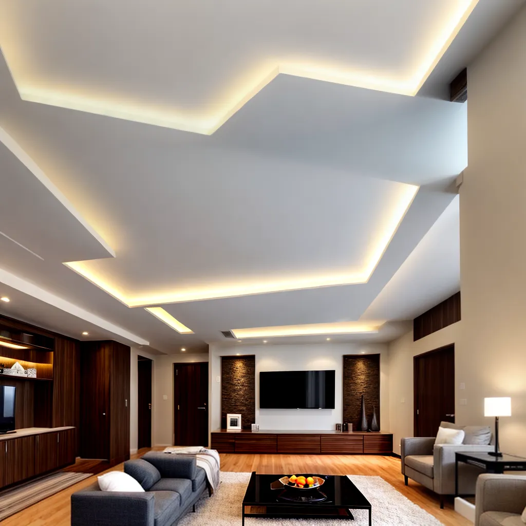 sala iluminada led ambiente aconchegante