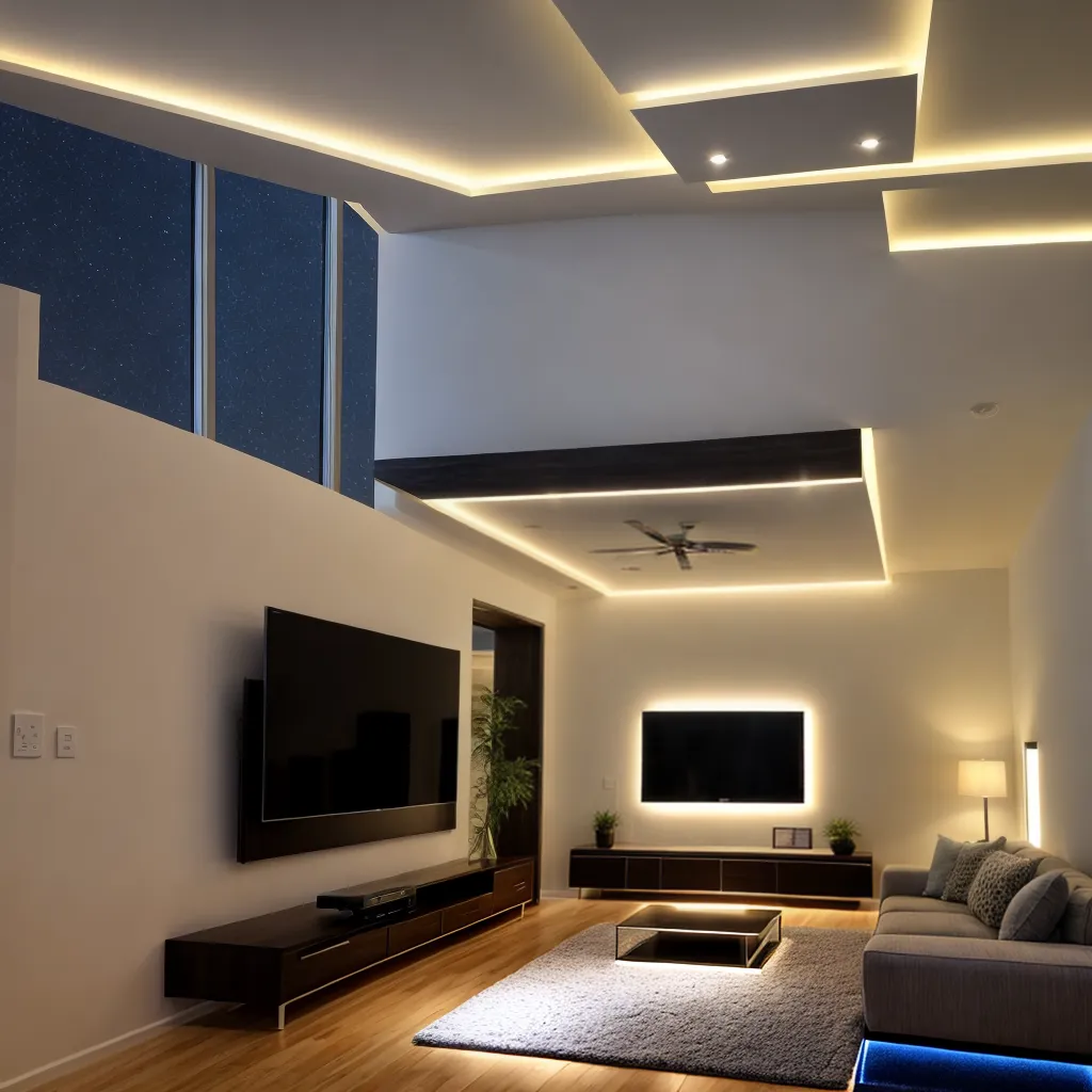 sala iluminada led decoracao