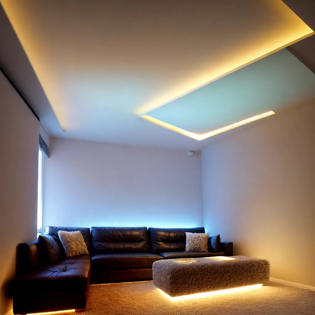 sala iluminada led teto decoracao