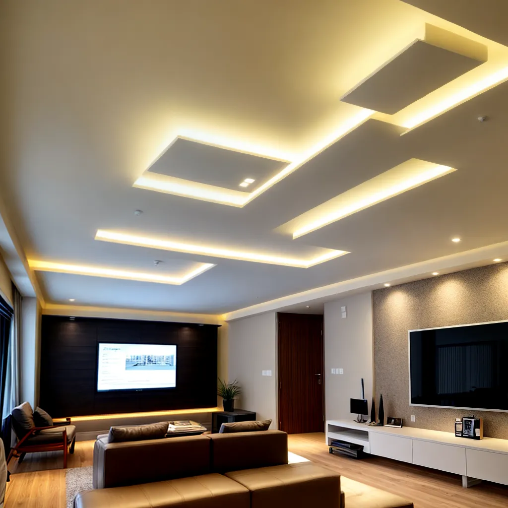 sala decorada led ambiente acolhedor