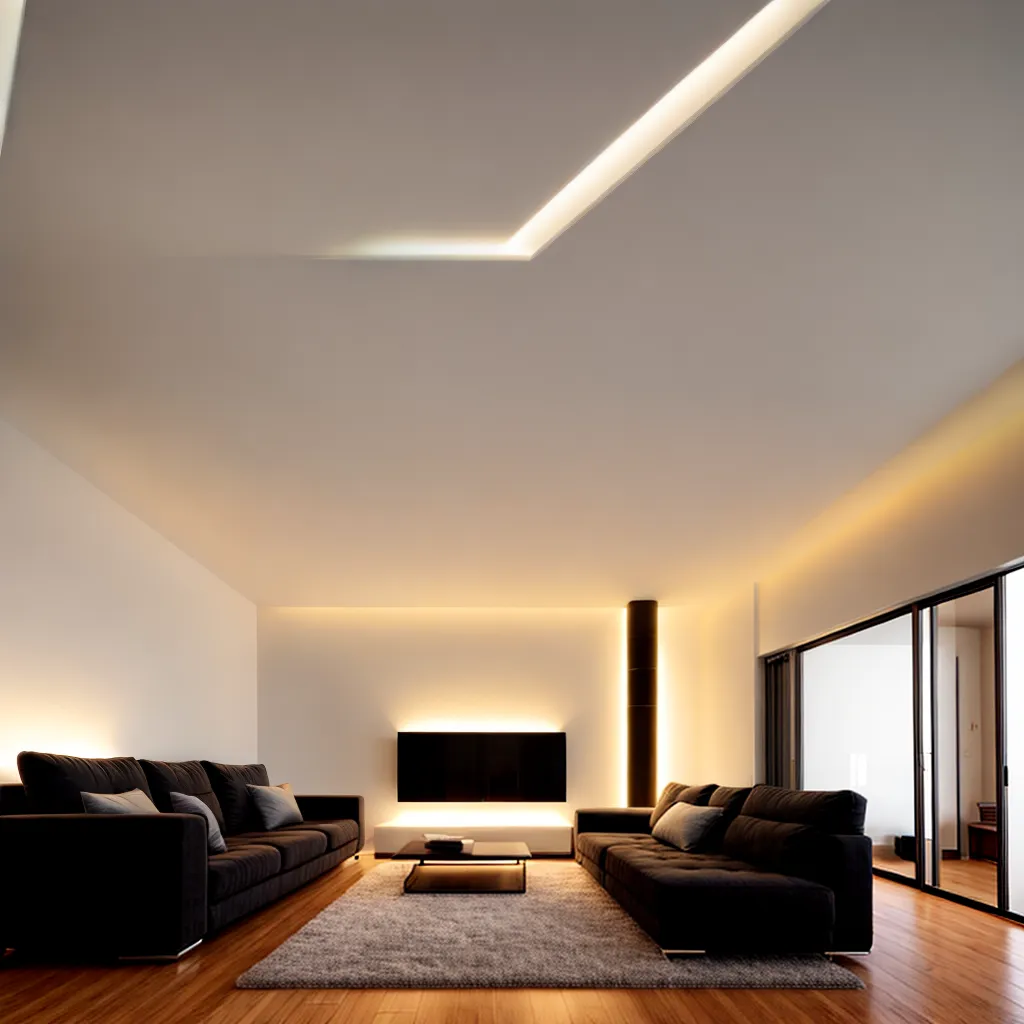 sala estar iluminada led perfil sala estar iluminada led perfil