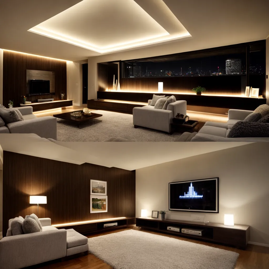 sala estar led iluminacao acolhedora
