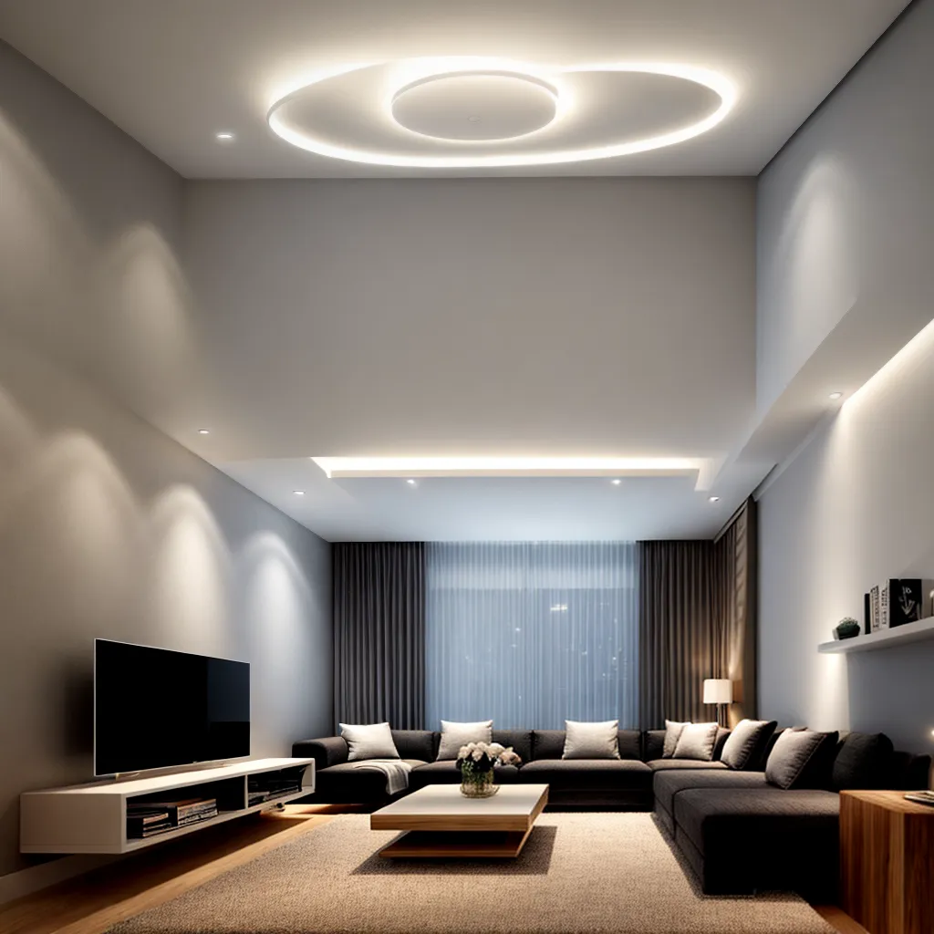 sala estar luz led ambiente