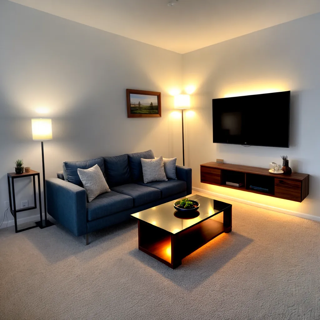 sala iluminada led ambiente aconchegante 3