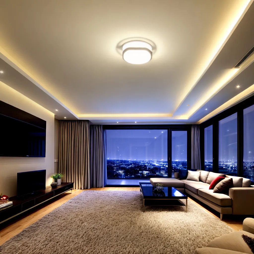 sala decorada luzes led eco friendly