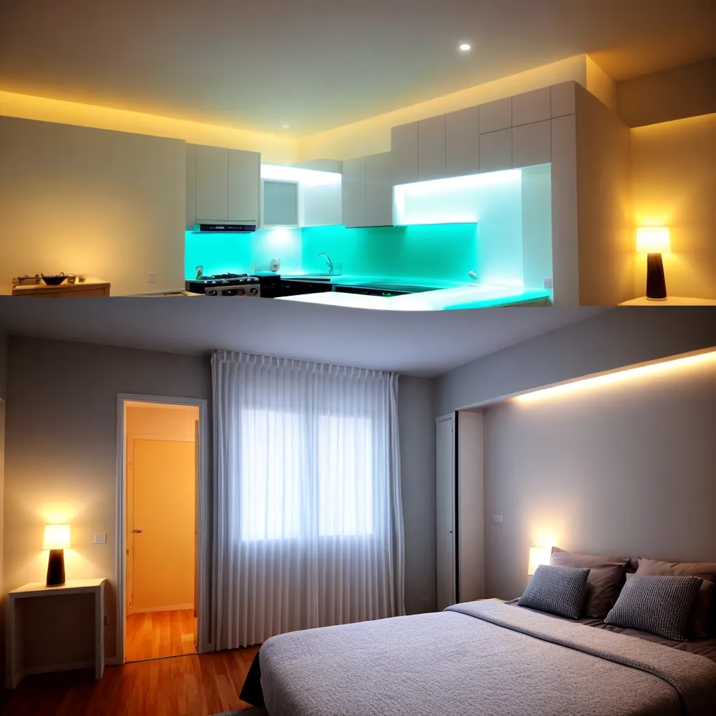casa leds ambientes sala cozinha quarto