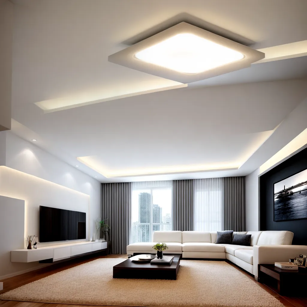 sala estar iluminacao led acolhedora