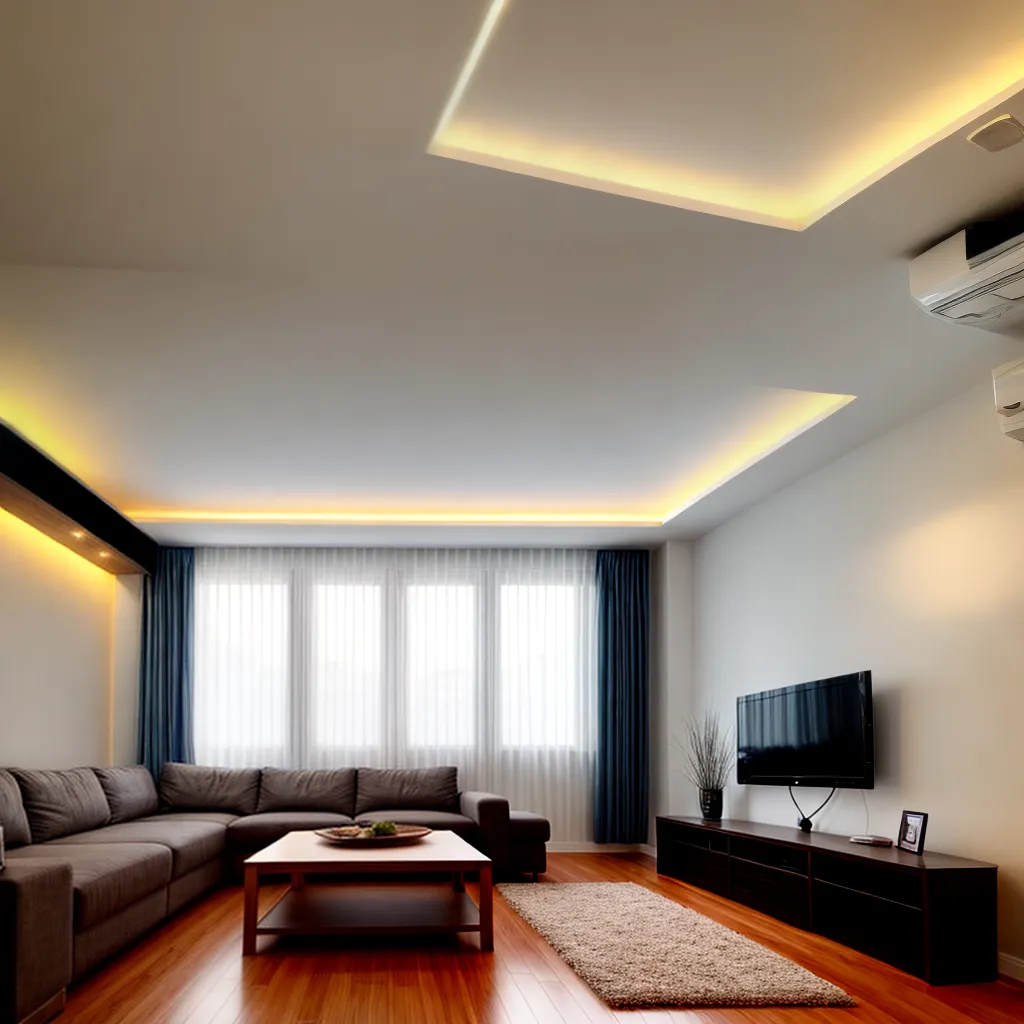 sala iluminada led decoracao moderna