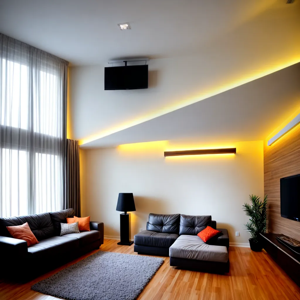 sala iluminada led ambiente