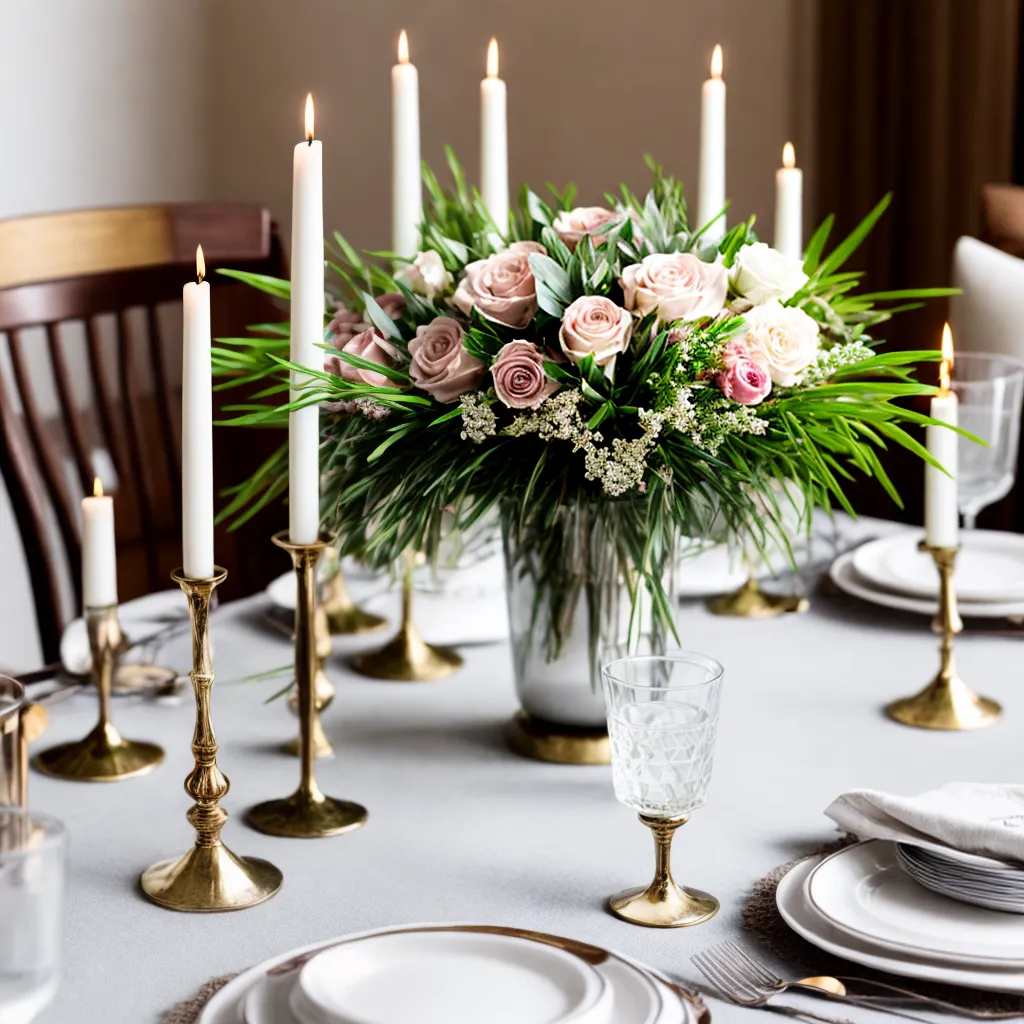 mesa elegante candelabros prata flores mesa elegante candelabros prata flores
