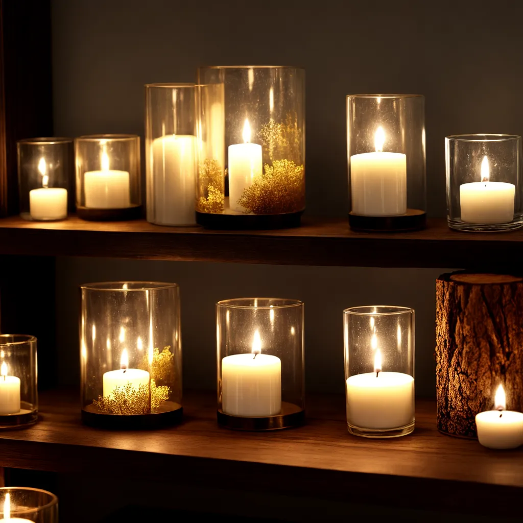porta velas variedade ambiente acolhedor