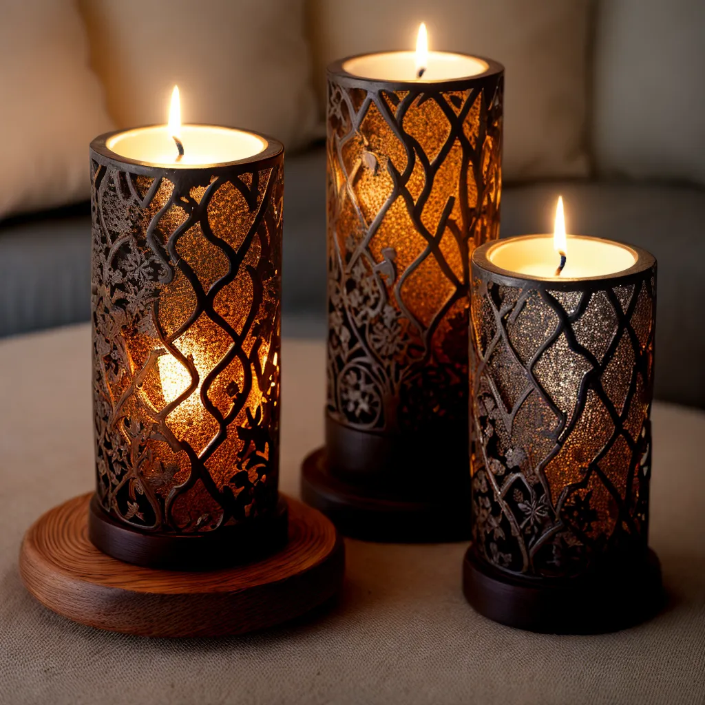 porta velas reciclado artesanal luz