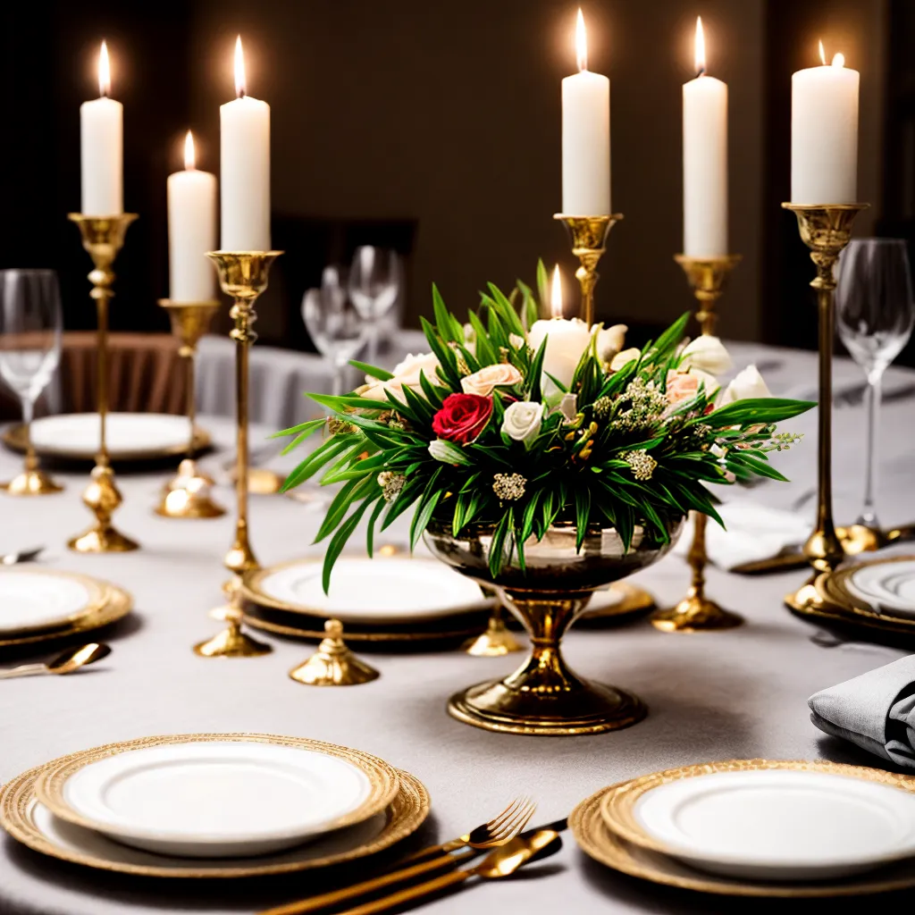 mesa elegante candelabros mesa elegante candelabros