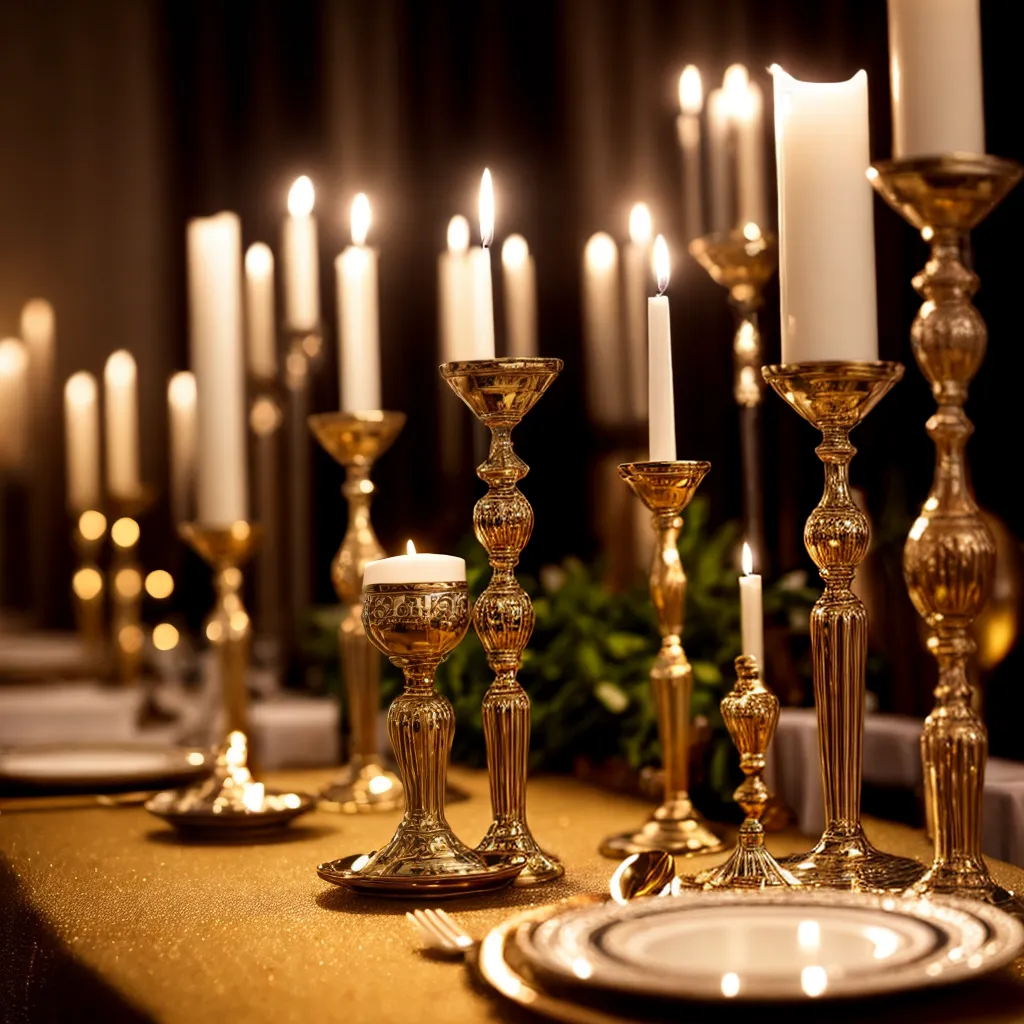 mesa decorada candelabros elegantes mesa decorada candelabros elegantes