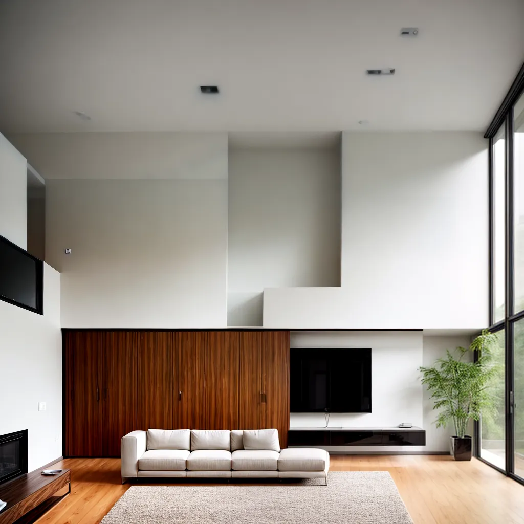 sala minimalista espelho organico 10