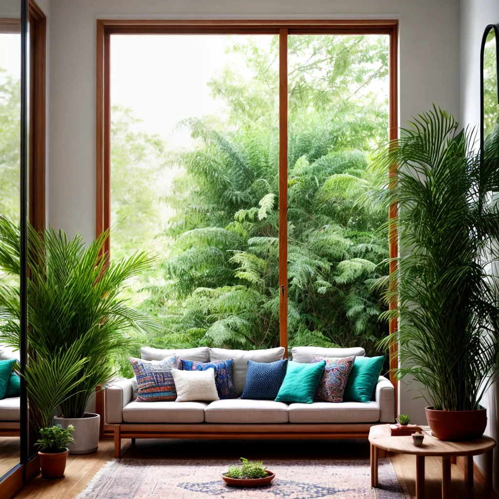 sala boho chic espelho plantas 3 sala boho chic espelho plantas 3