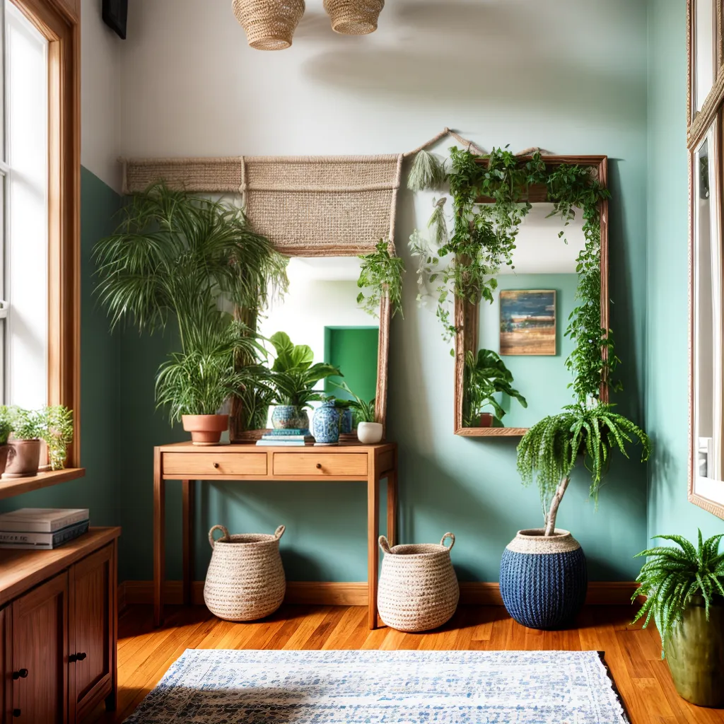 sala boho chic espelhos plantas 1 sala boho chic espelhos plantas 1