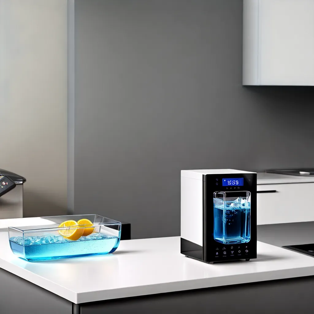 dispenser agua moderno cozinha limpa