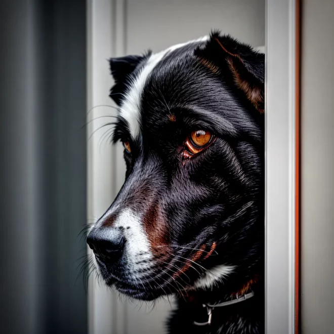 cachorro triste porta separacao ansiedade cachorro triste porta separacao ansiedade