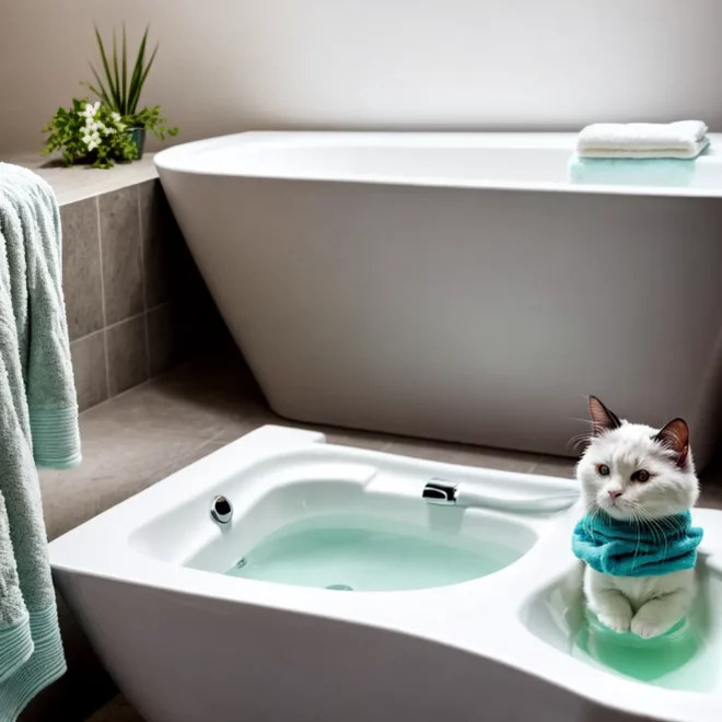gato branco banho sereno gato branco banho sereno