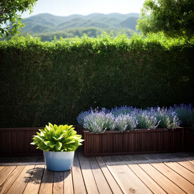 deck madeira plantas aromaticas sol deck madeira plantas aromaticas sol