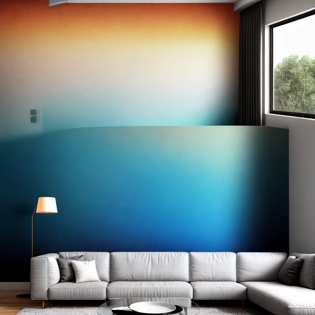 parede degrade elegante sala estar