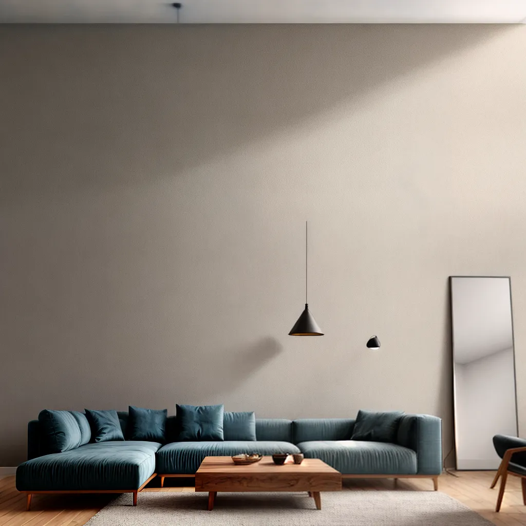 parede geometrica vibrante sala moderna