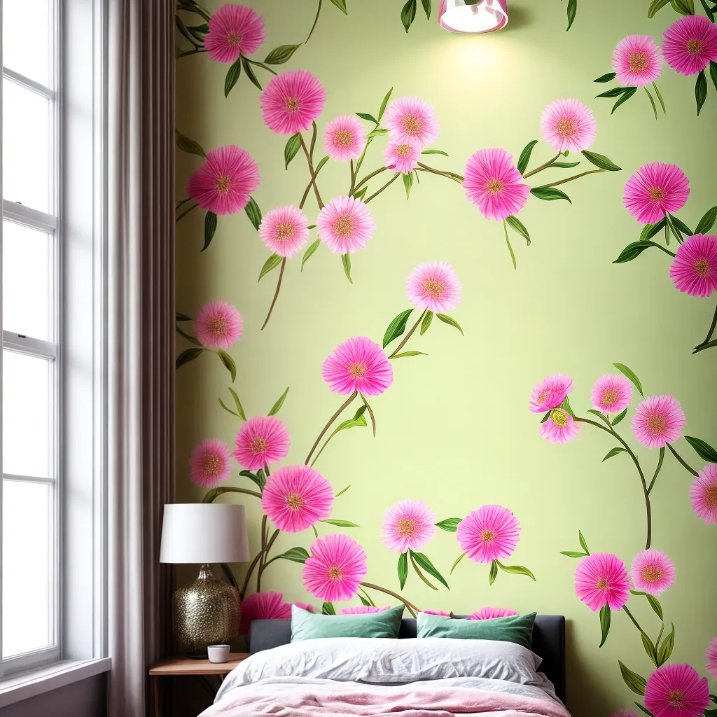 parede floral romantica sol