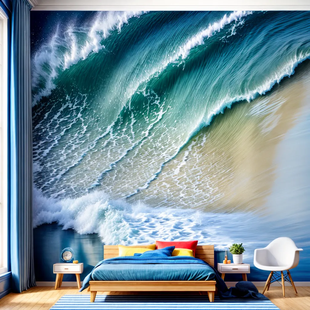 papel de parede listras azul branco