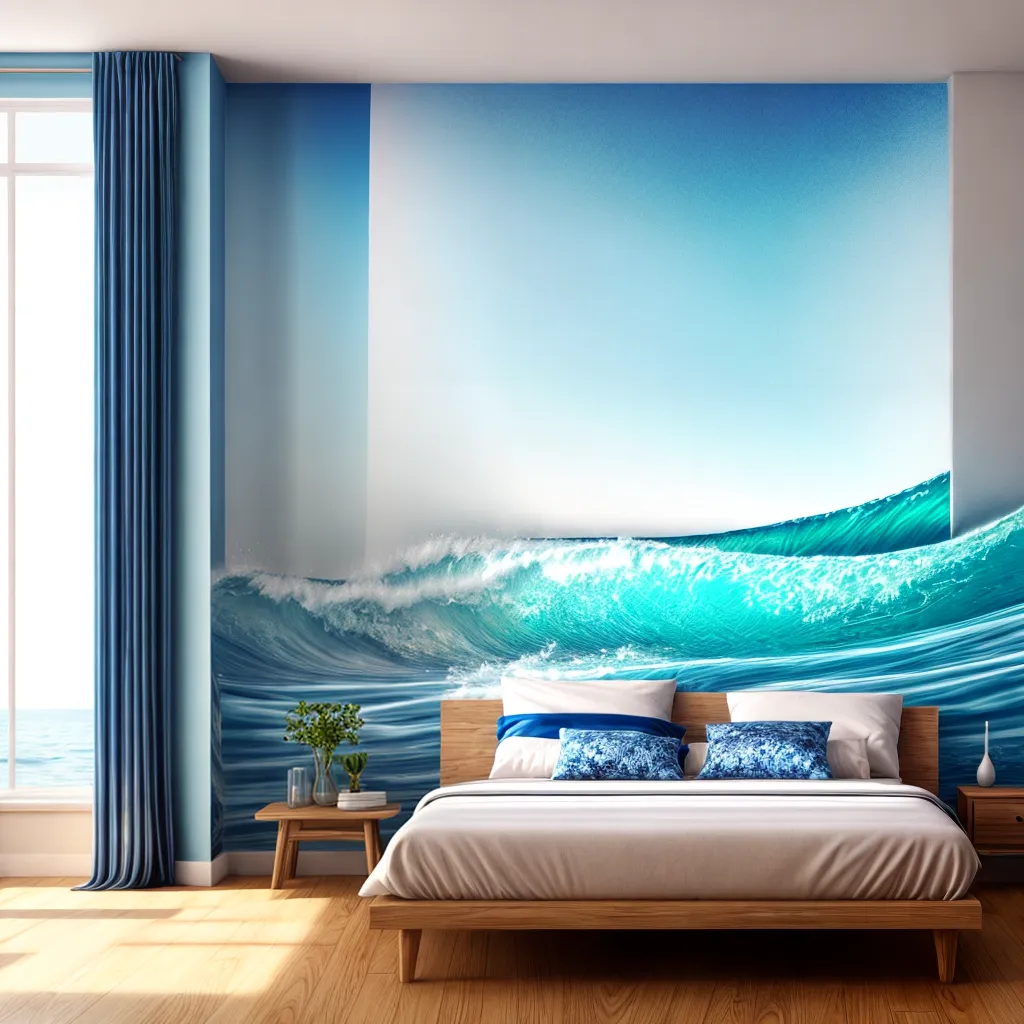 papel de parede listras azul branco 1