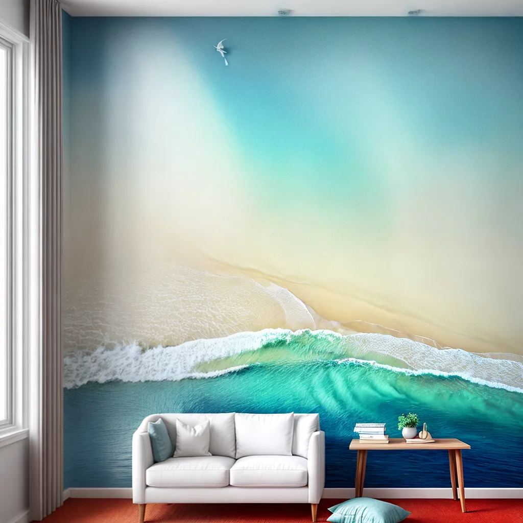 revestimento parede mar branco azul
