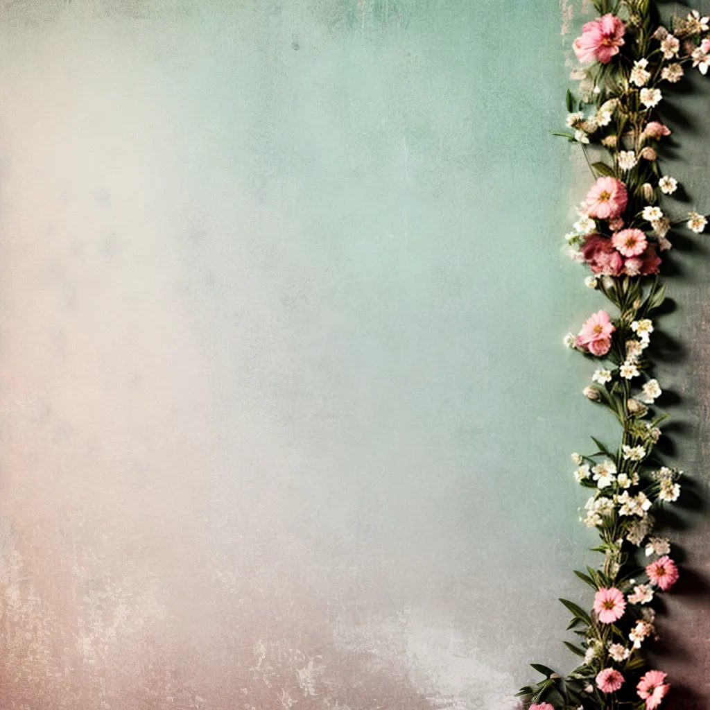 papel de parede vintage floral desgastado 1