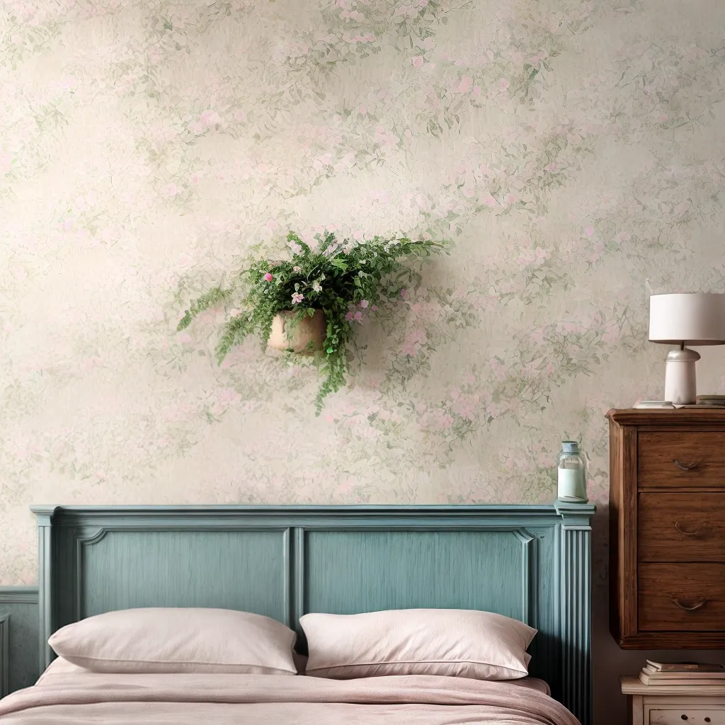 papel de parede vintage floral shabby chic