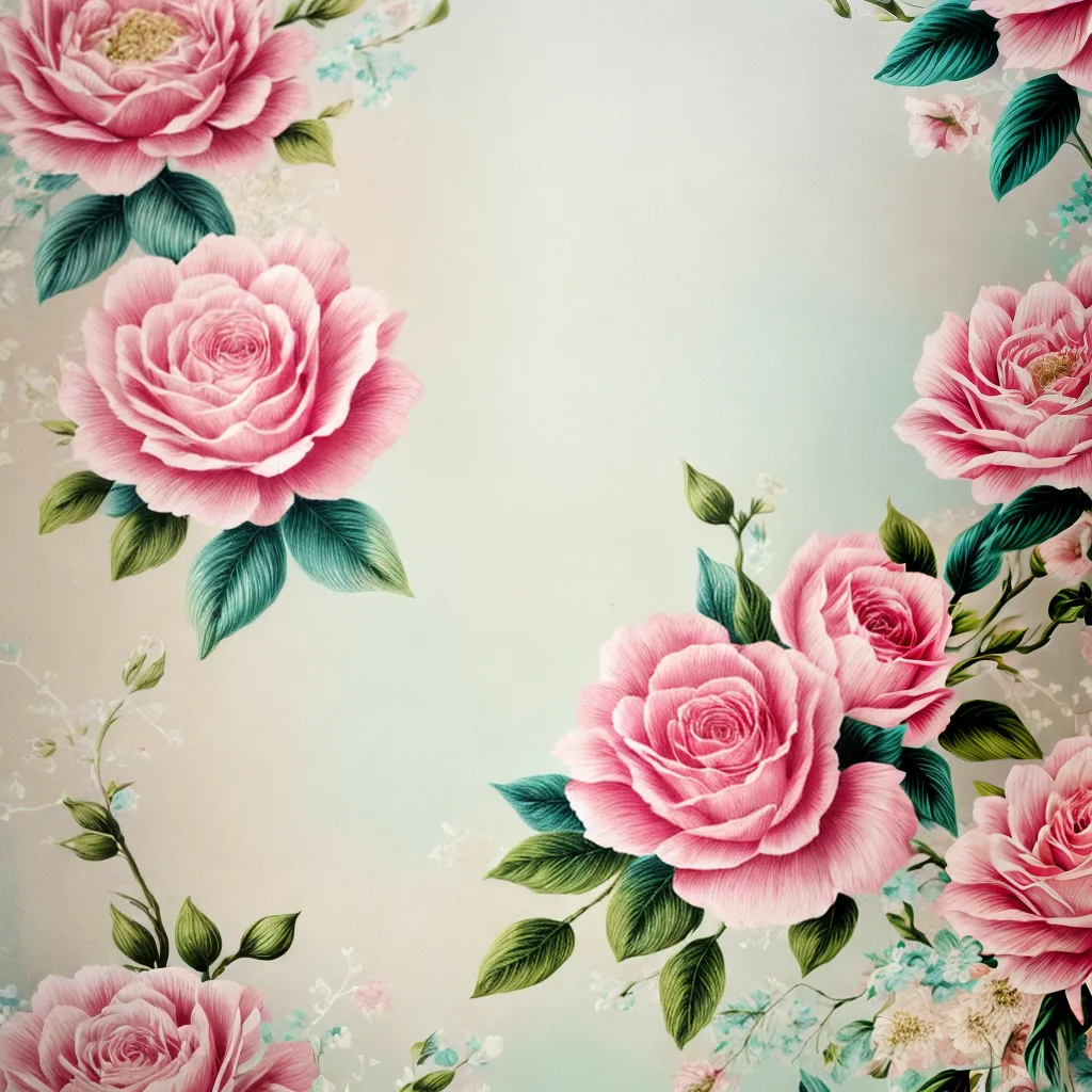 papel de parede floral vintage