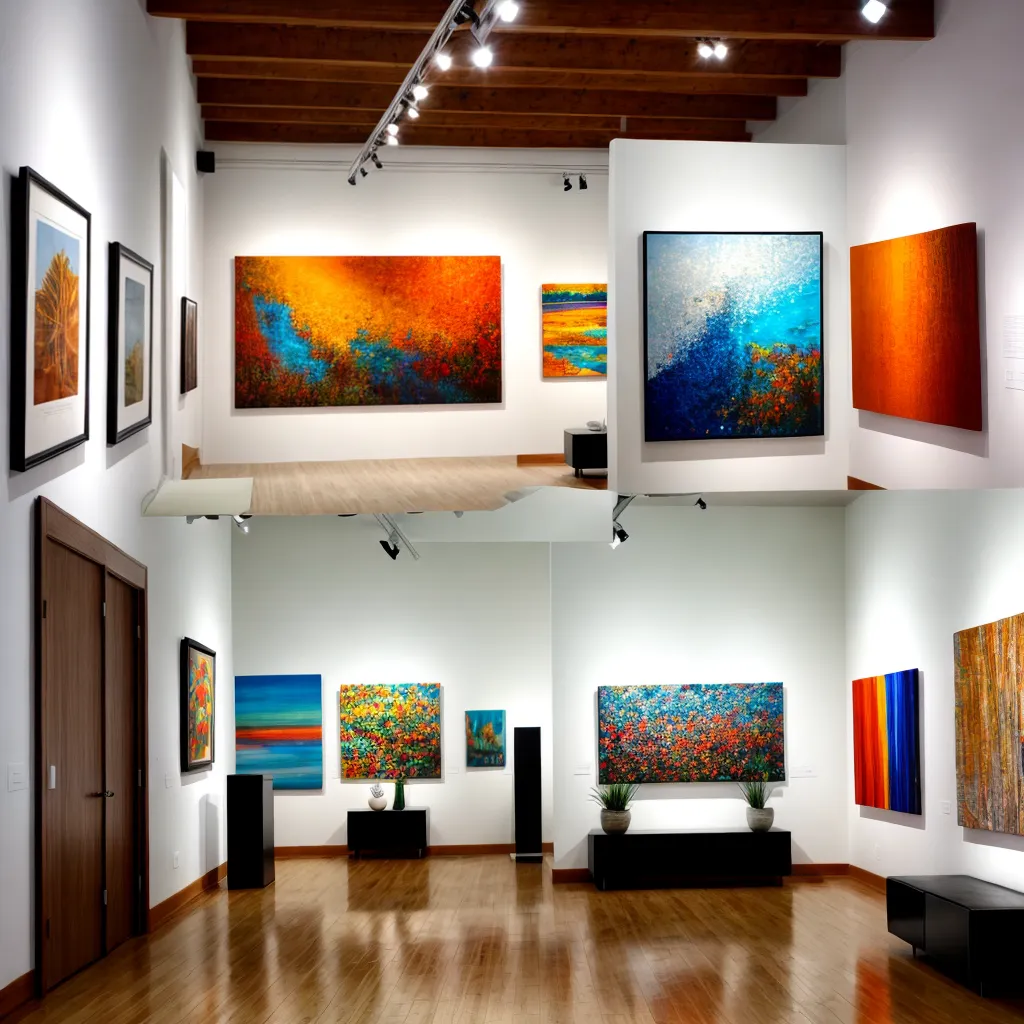 sala arte diversa obras visitantes