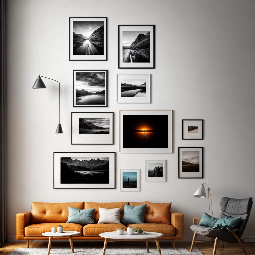 sala arte varios quadros galeria
