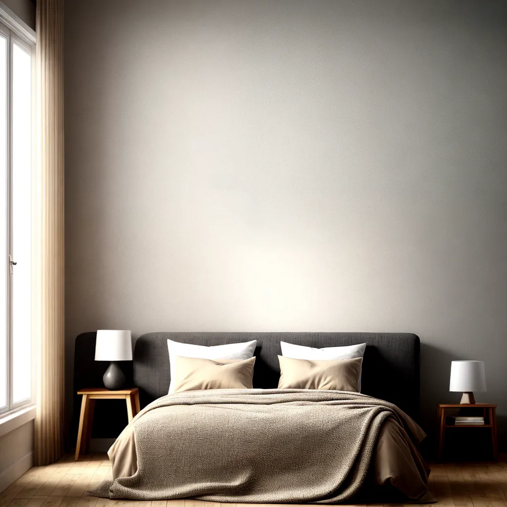 quarto elegante neutro papel parede
