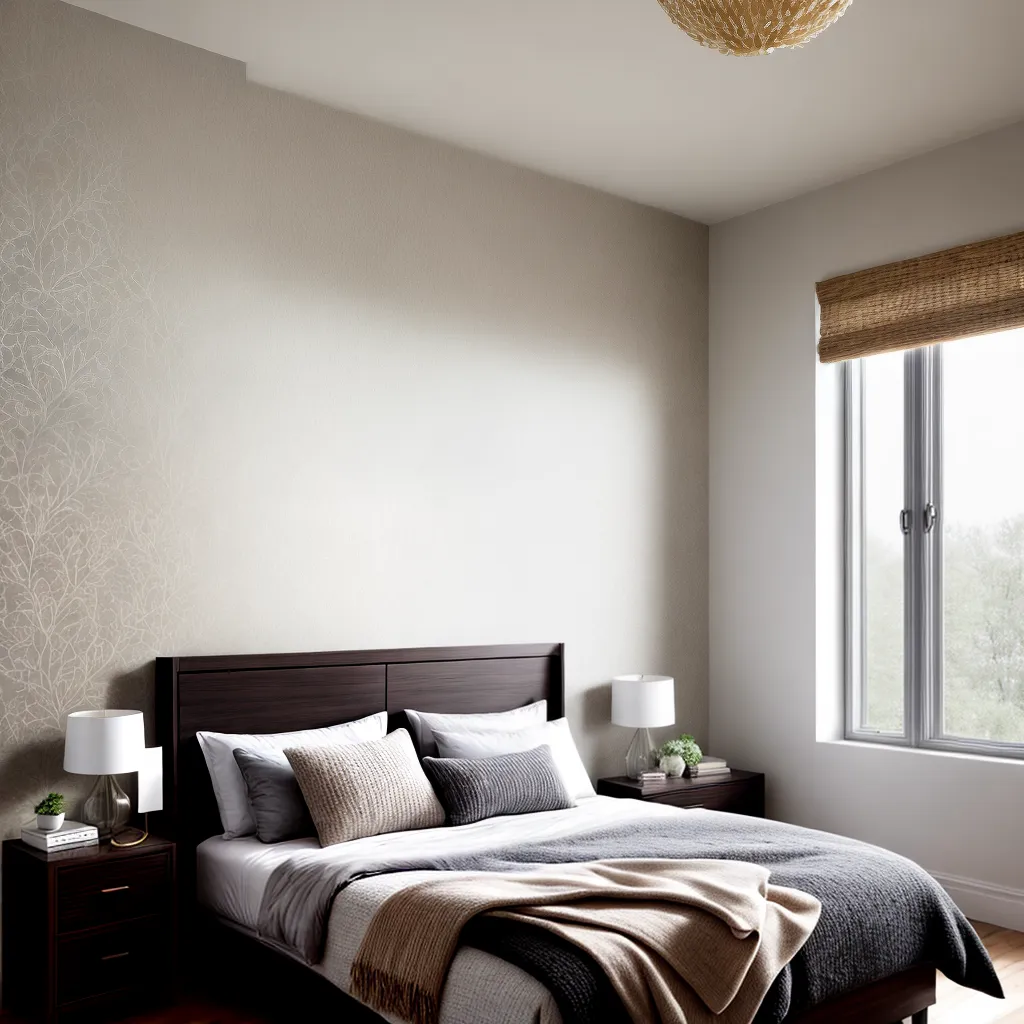quarto elegante papel de parede floral