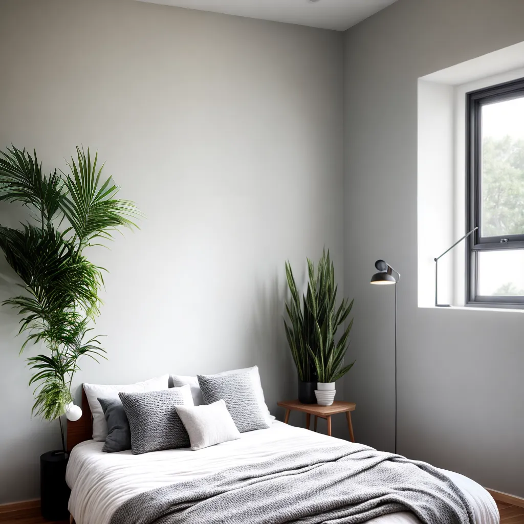 quarto minimalista neutro sereno tranquilo