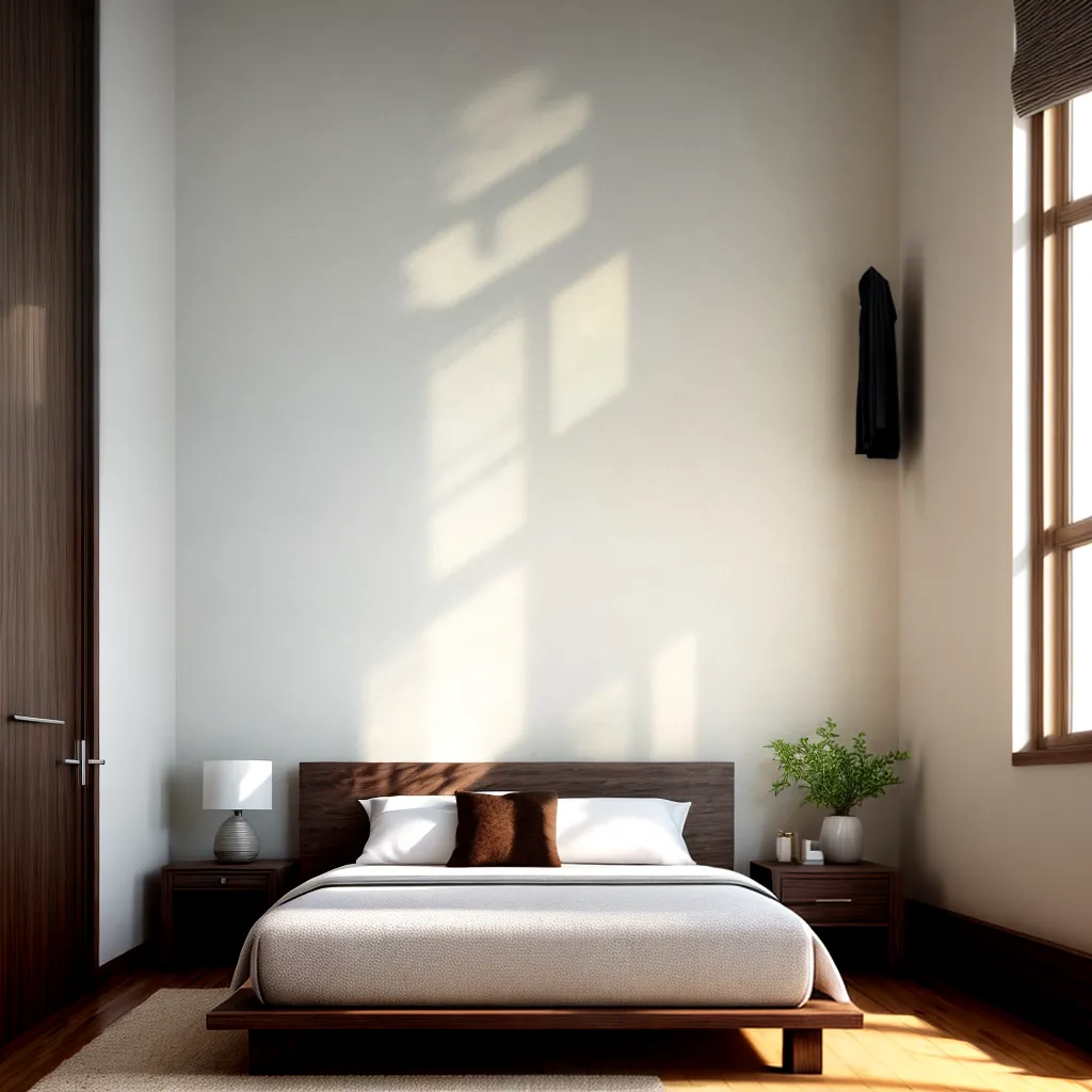 quarto sereno papel de parede bambu