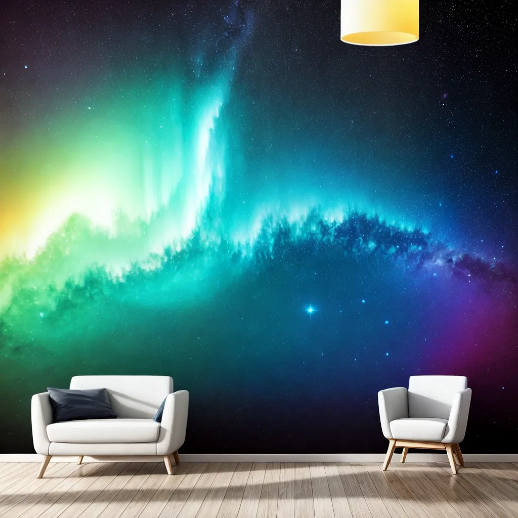 sala estar contemporanea papel parede iluminacao