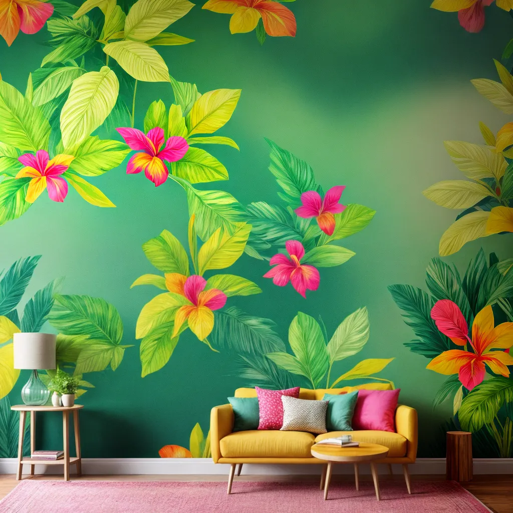 papel de parede tropical exuberante 2