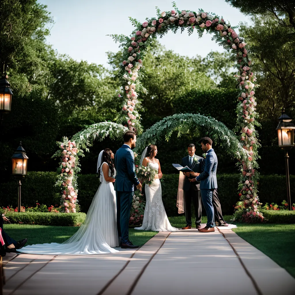casamento jardim arco floral lanterna